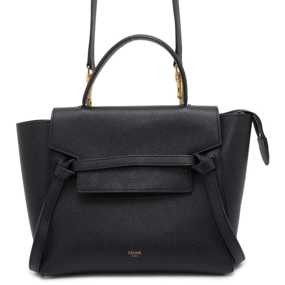 Celine Handbag Belt Bag Body Crossbody Bag Leather Shoulder Black
